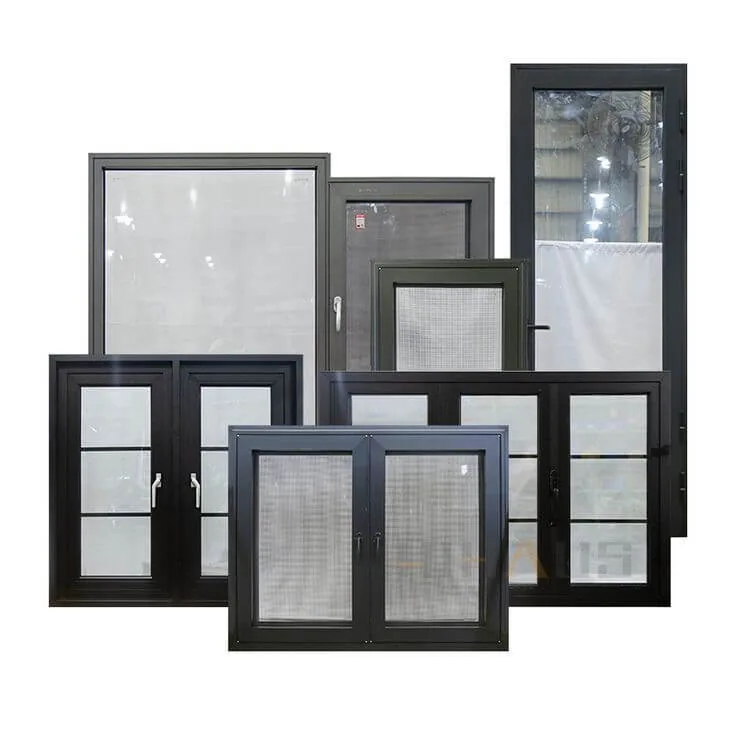 Range of aluminium casement, sliding and top-hung window configurations